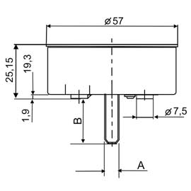 Zeitgebermechanismus - Serie 487 (technische Zeichnung)